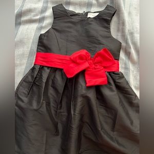 Girls Formal Dress Holiday Dress BLACK dress with red bow